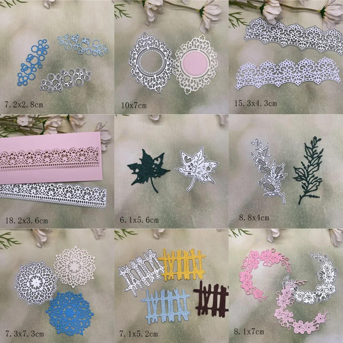 New Christmas flower frame series DIY Craft Metal Cutting Die Scrapbook Embossed Paper Card Album Craft Template Stencil Dies