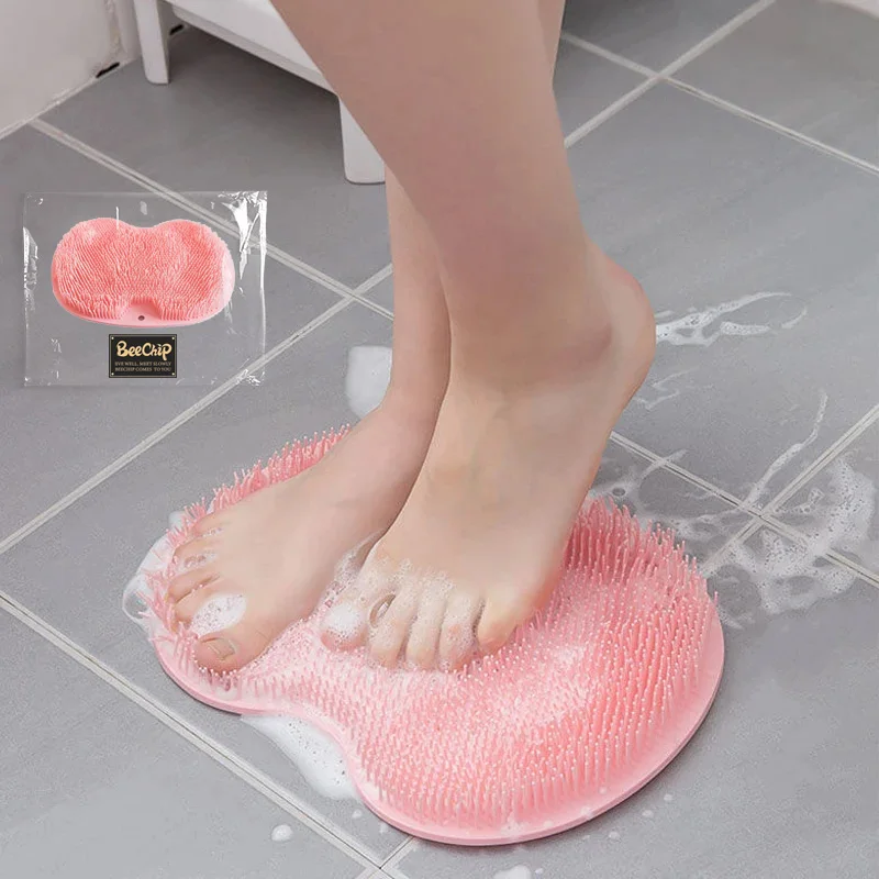 Foot Scrubbing Pad Bathroom Bath Brush Multifunctional Scrubbing Foot Massage Pad Non-slip Foot Pad Silicone Bath Brush