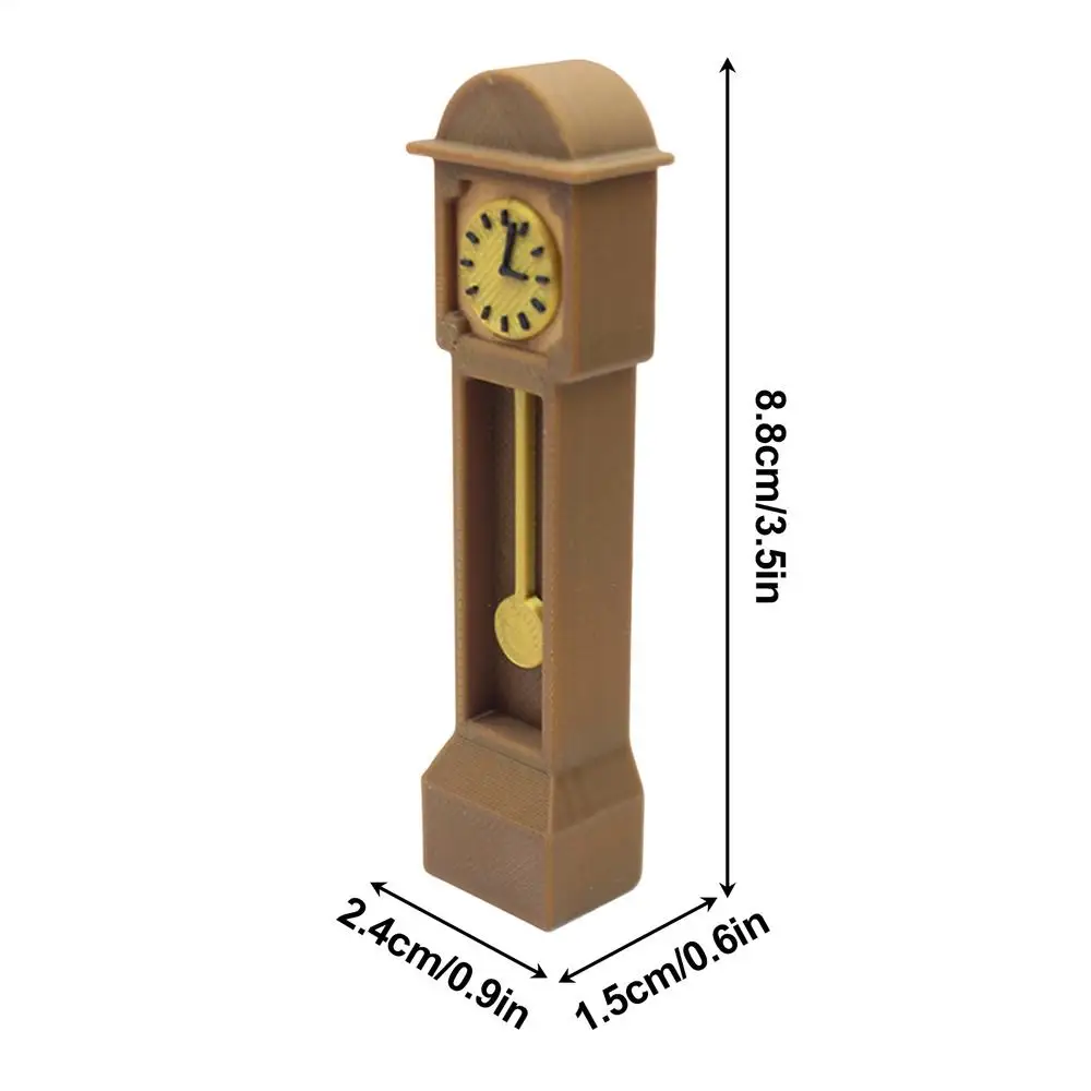 Horloge miniature pour maison de poupée, style victorien vintage, meuble miniature sur pied pour la 