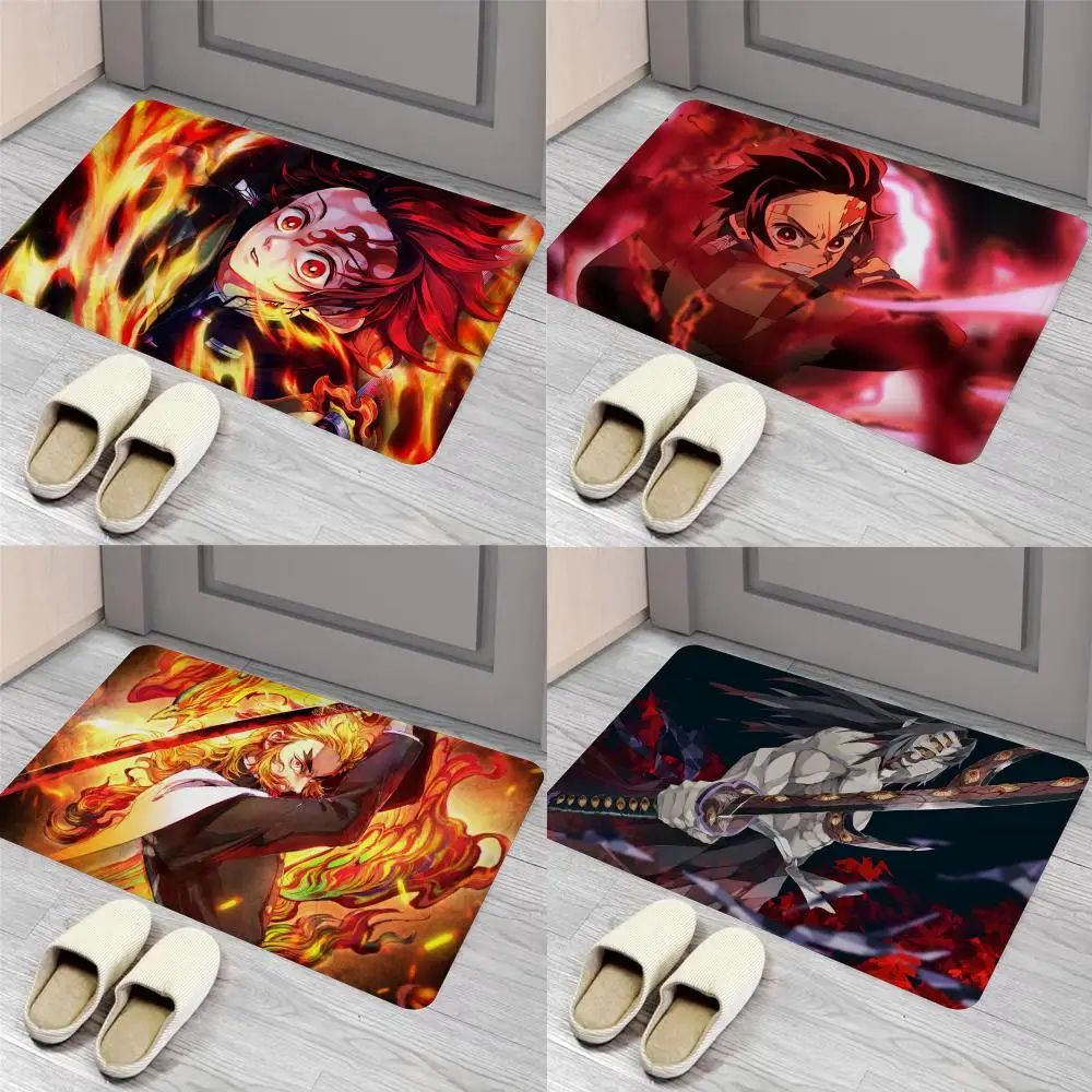 

Demon Slayer Floor Mat Entrance Door Mat Nordic Style Home Doormat Bathroom-Toilet Mats Bedroom Hotel Decor Mat