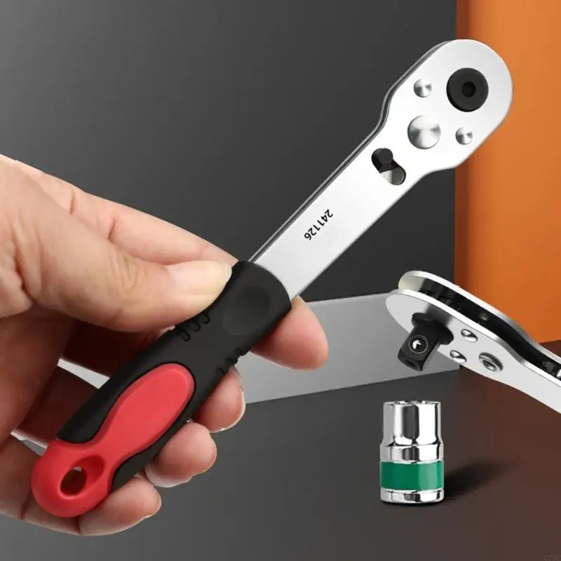 Chave catraca portátil C7AC Chave fenda 1/4 polegadas Tomada Chave fenda rápida