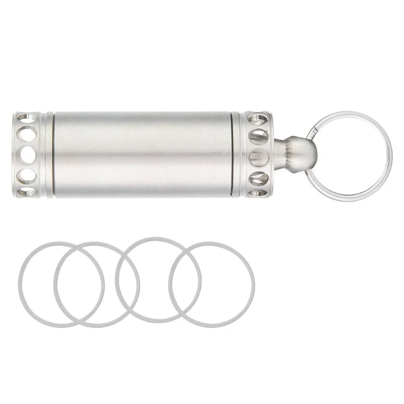 

Водонепроницаемая капсула-контейнер для таблеток из нержавеющей стали, для выживания, для кемпинга на открытом воздухе (размер M)