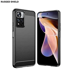 For Cover Xiaomi Redmi Note 11 Pro Plus 5G Case For Redmi Note 11 Pro Silicone Carbon Fiber Case For Redmi Note 11 Pro Plus 5G