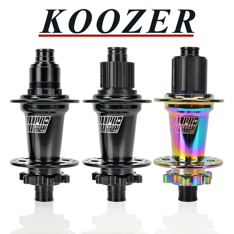 Koozer XM490pro Boost CR-Mo Steel Axle Rear 5x141 QR 12x148mm THRU TA MTB Bicycle Hubs 28 32 Holes HG XD MS 10 11 12s Bike Parts