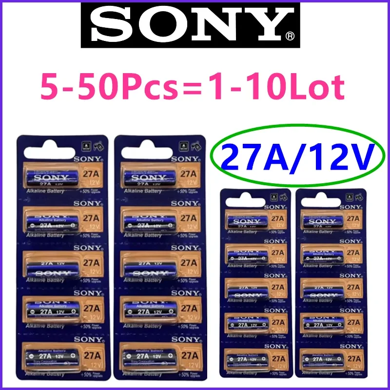 5-50pcs original For SONY 27A A23S/A27 alkaline battery doorbell remote control electric toy