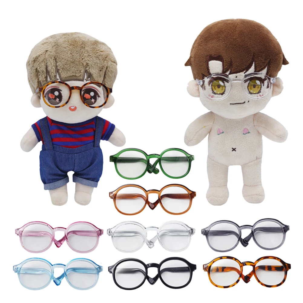 6.5cm Transparent Plastic Glasses for 1/8 1/6 1/3 1/4 BJD for Labubu MSD SD Plush for EXO Doll Sunglasses