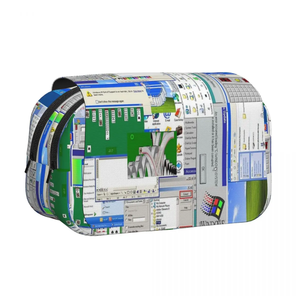Windows XP Collage Pencil Cases Pencil Pouch Hard Shell Leather Large Capacity Pen Box Pencil Bag for Studen Gifts
