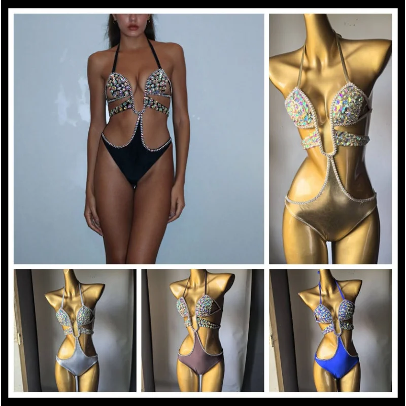 Body Jewelry Sexy Swimsuit Underwear Chest Chain Bikini Women's Chain Body Night Nightclub Party Makeup Dance Dance Beach Outfit