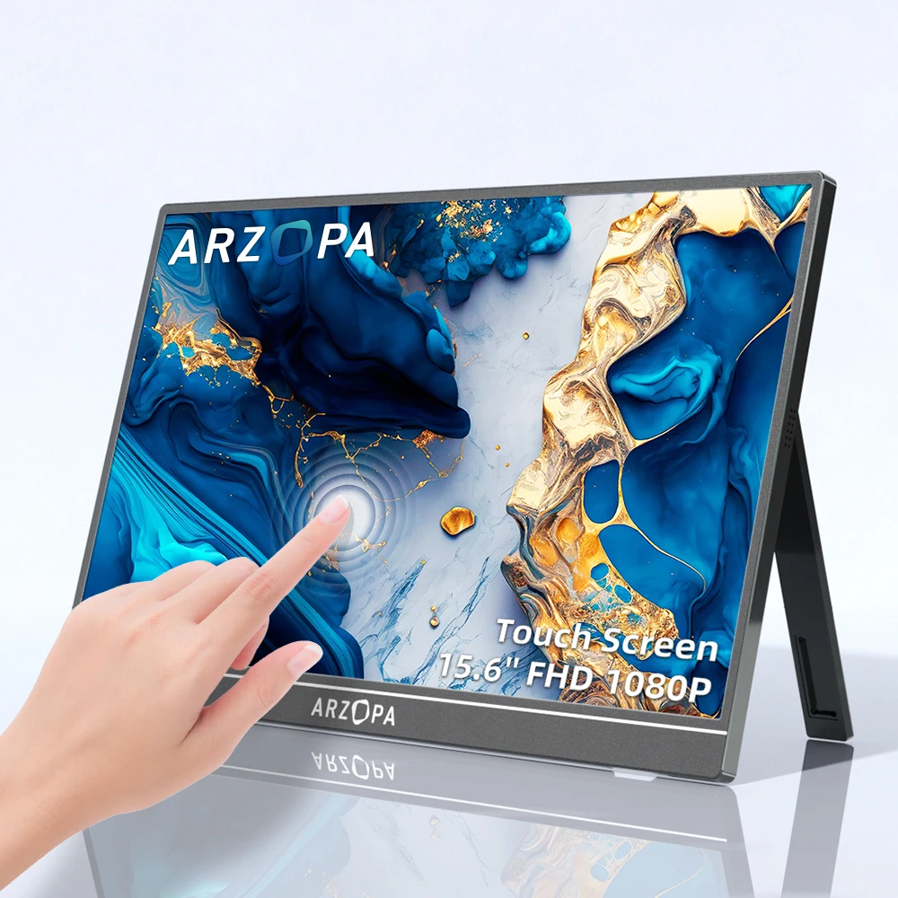 

Arzopa A1T Touch 1080P Phone Laptop External IPS Dual Arzopa 15.6 Portable Touch Screen Monitor for Laptops Home Working