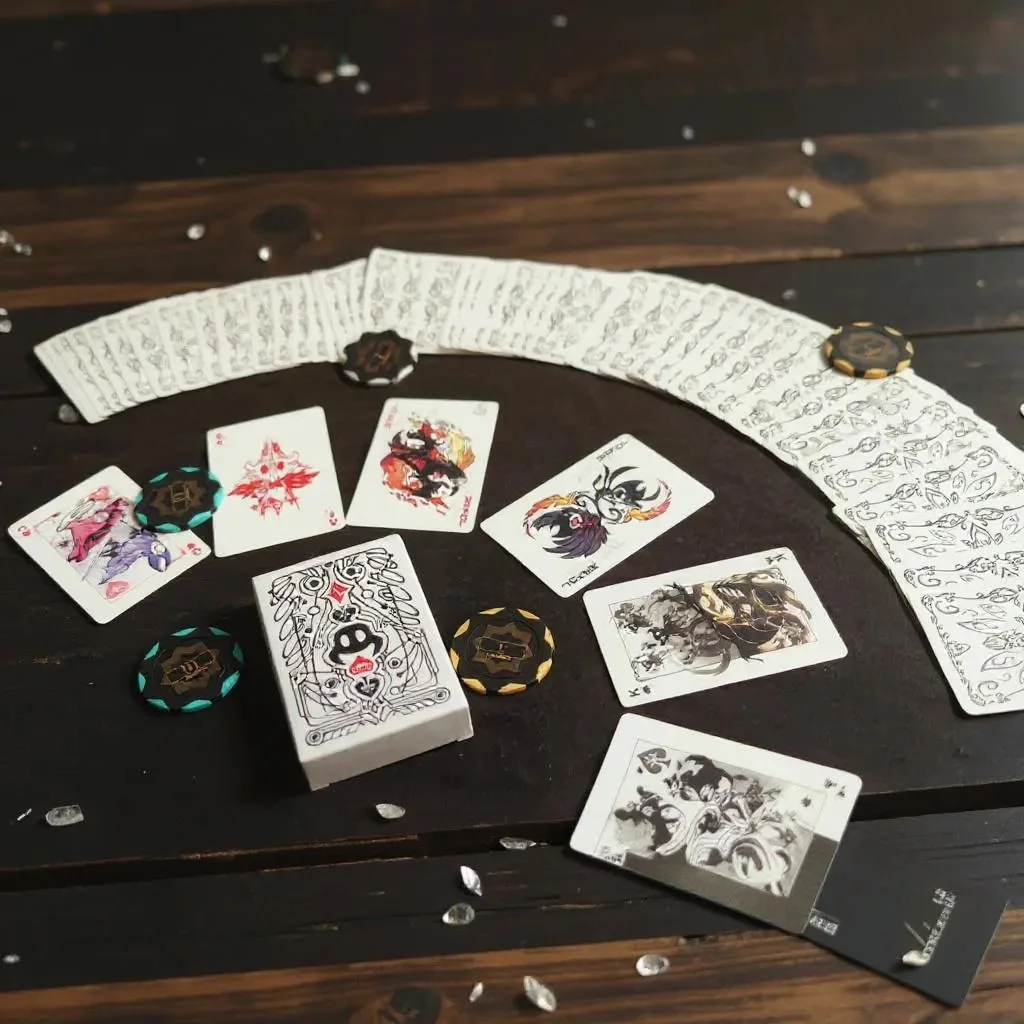 

Hollow Knight Standard Poker Card Set Black and White Playing Card Game Card Group Portable Creative Board Game Gift Collection