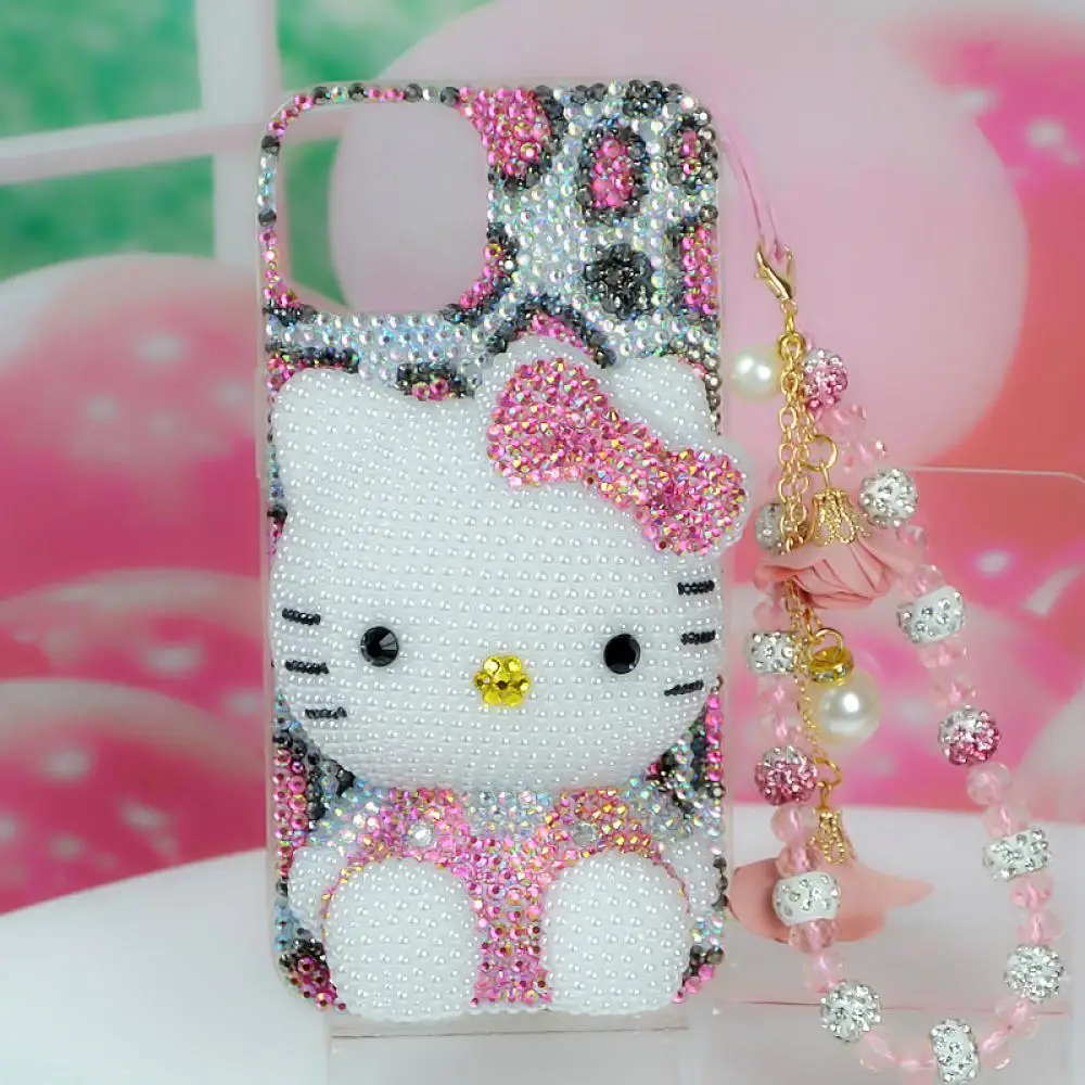 

Anime Iphone16 15 14Promax Iphone Phone Case Y2K Rhinestones Hello Kitty Sanrio Kawaii Girls Upscale Luxurious Festival Gift