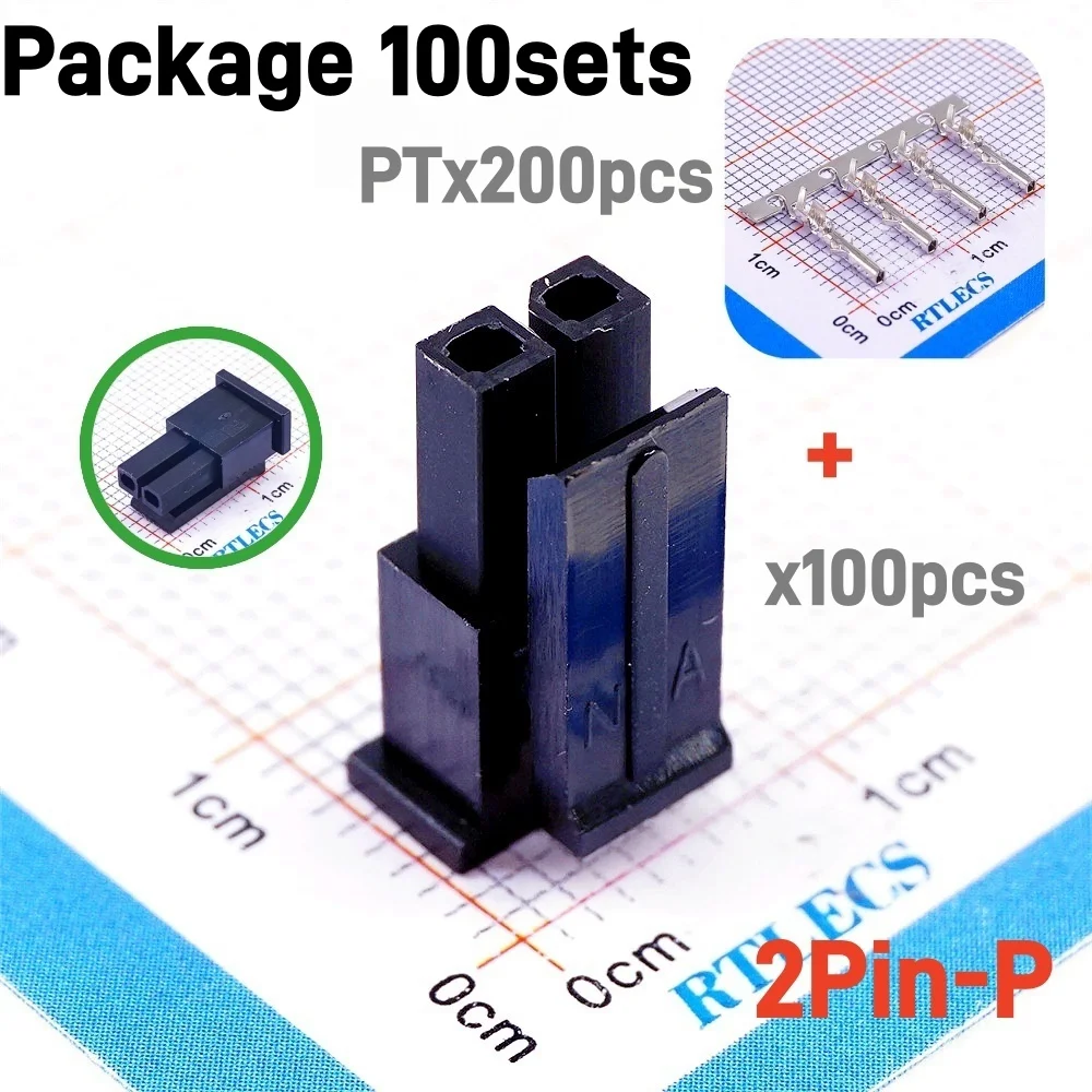 10 100 Sets Micro-Fit 3.0 MM Connector Single Row Male Housing Plug 1x2  2 Pin 3 4 5 6 7 8 9 10 Pin /Matching Female Terminal