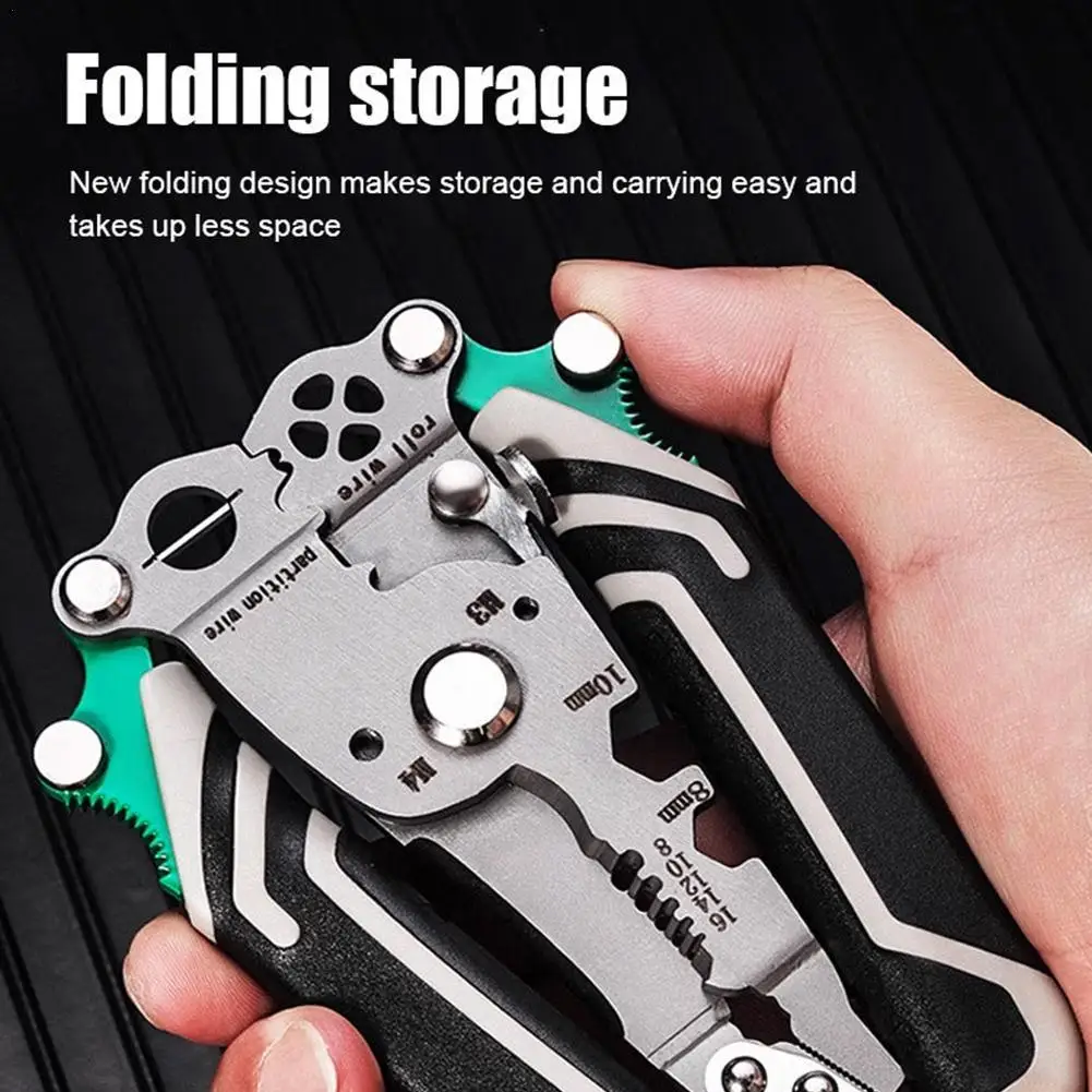 Multitool 18-in-1 EDC Pocket Knife Set With Wire Stripper, ​Pliers, And Pocket Clip, Gifts For Men, Stainless Steel Scissors