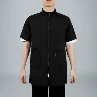 ملابس عمل للعناية بالحيوانات الأليفة مقاس L، حلاق مريح، جيوب متعددة الوظائف قابلة للتنفس، مصمم سموك للكلاب والقطط