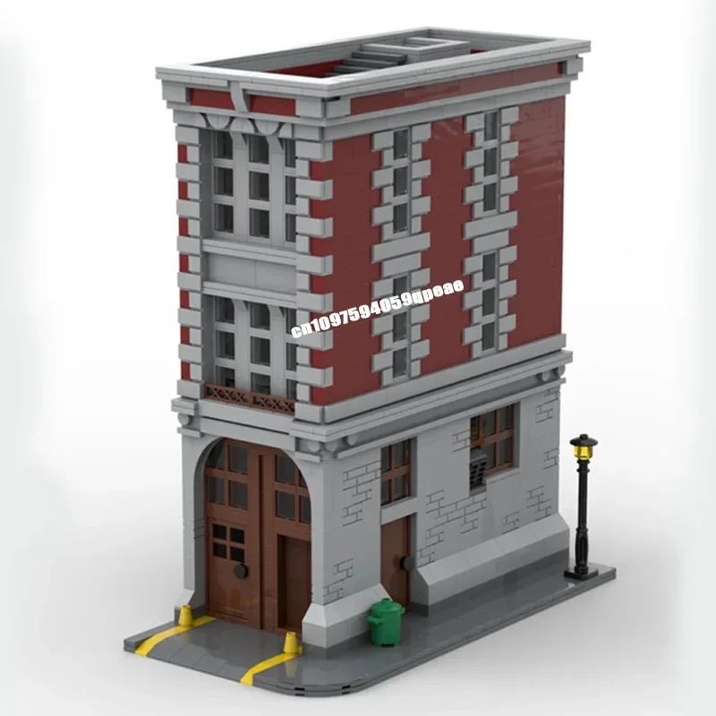 New City Hot Selling Street View Moc Modular Fire Station GB Model Custom Puzzle Diy Creative Ideas Kids Toys Birthday Gifts