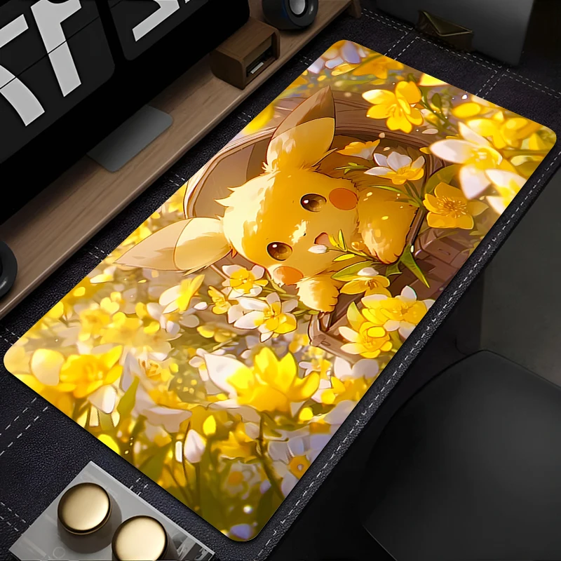 

Коврик для мыши, большой коврик для игрового стола, компьютерная клавиатура, настольный коврик, коврик, нескользящий резиновый коврик для игрового плеера, ковер для ПК, коврик для мыши P-Pikachu XL XXL