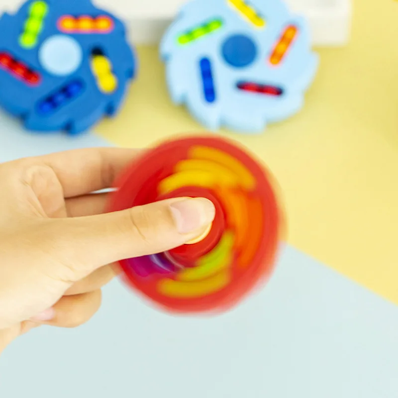 Magic Rotating Bean Puzzle Cube Fingertip Spinner Anti-ansia Sollievo dallo stress Agitarsi Giocattoli per bambini Bomboniere Premi in classe