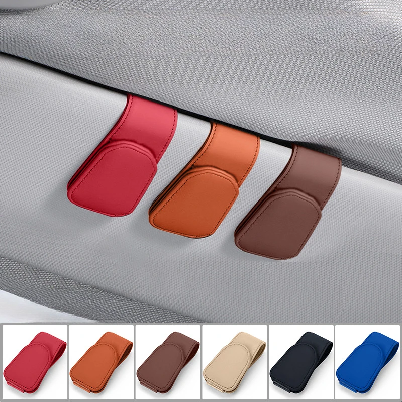 Car Glasses Clip Car Auto Sun Visor Glasses Universal Sunglasses Clip Holder Stand Fastener Pen Case Eyeglasses Car Accessories