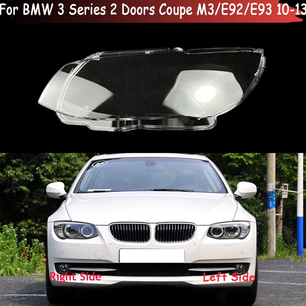 

Car Headlamp Caps For BMW 3 Series 2 Doors Coupe M3 E92 E93 2010 2011 2012 2013 Glass Headlight Cover Lampshade Lamp Lens Shell