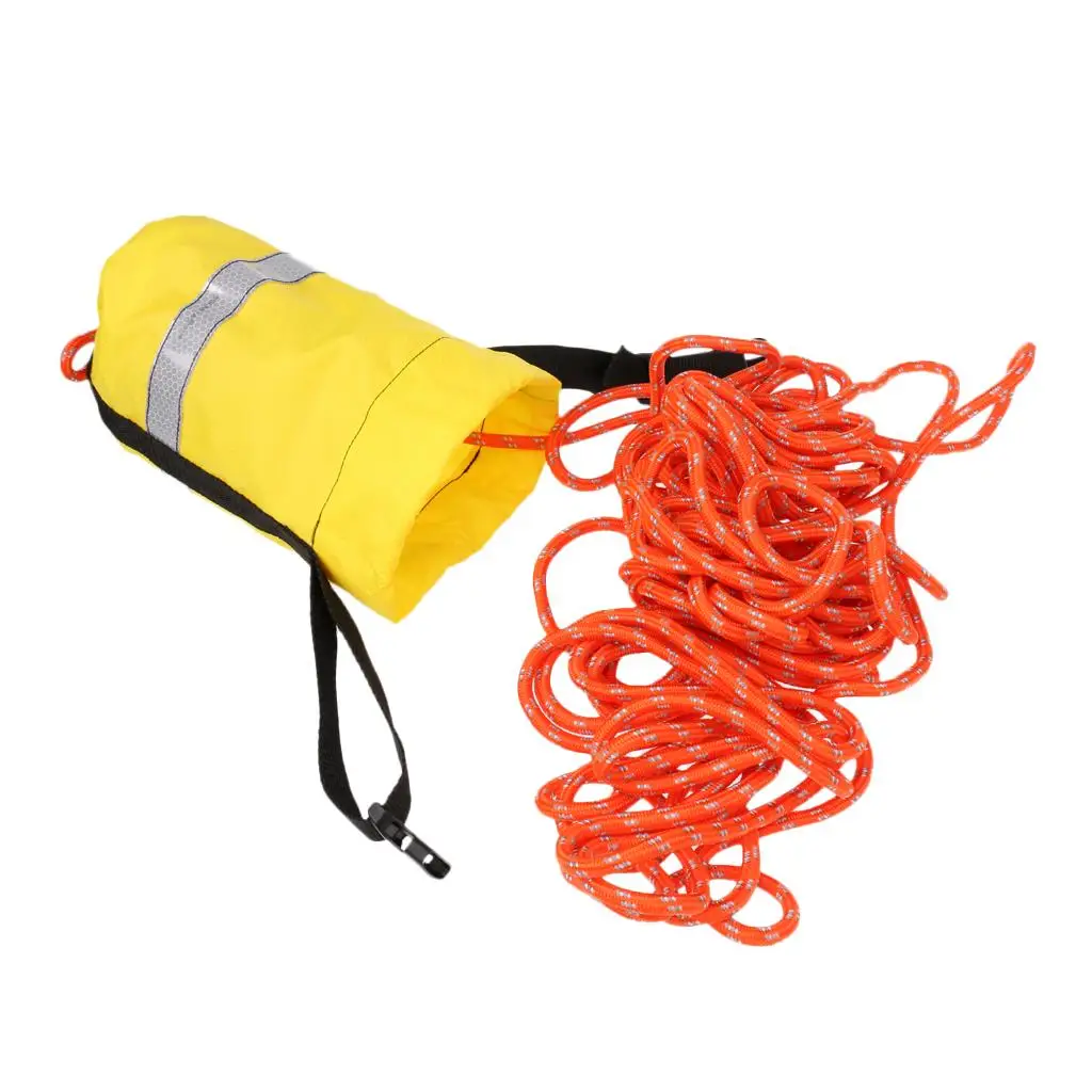 Throw Rope Bag Polypropylene Floating Line Boating Accessories for Canoe Kayak Water Rescue Gear