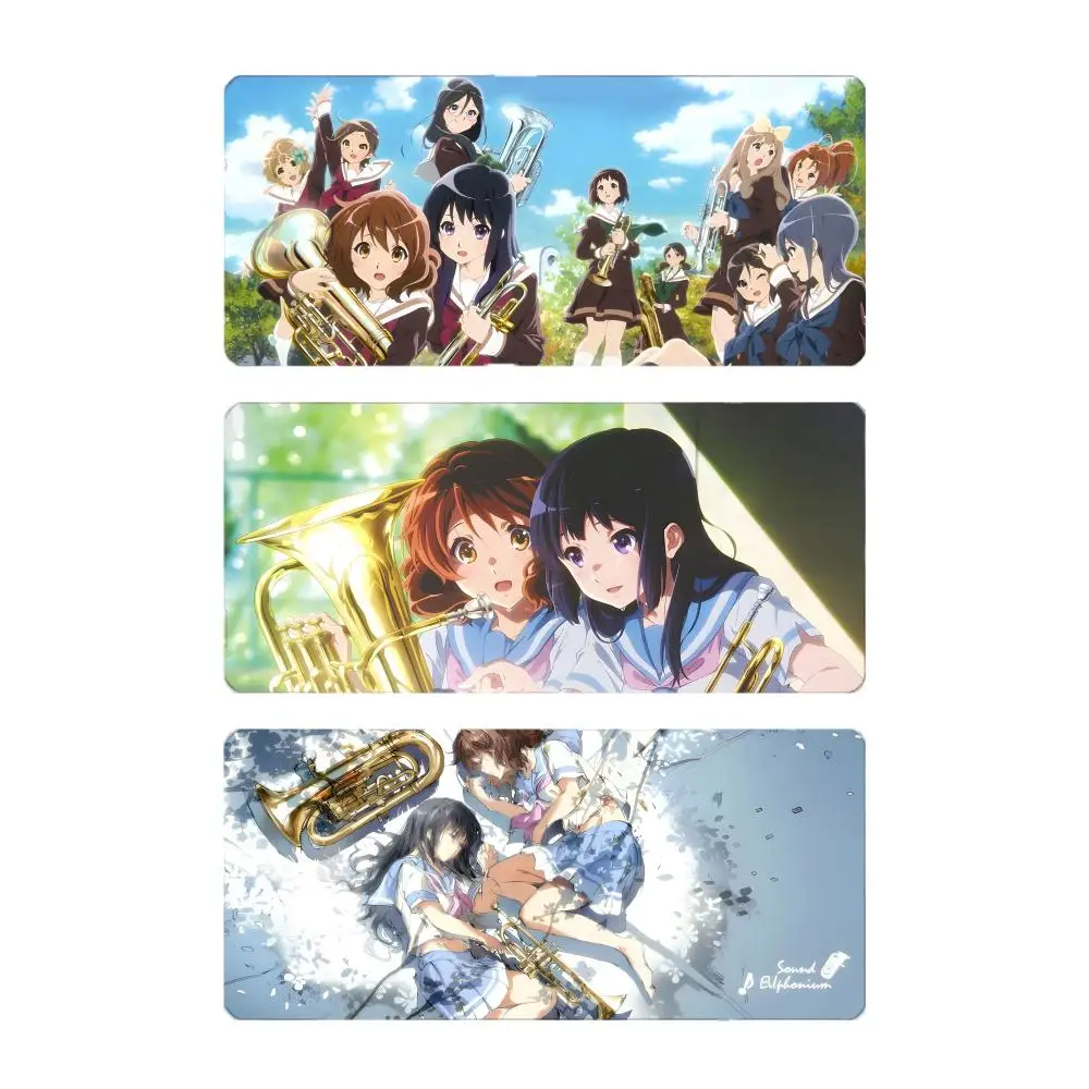 Warm Musical Anime S-Sound E-Euphonium Mouse Pad Large Gaming Mousepad with Stitched Edges Thickened Desk Mat PC
