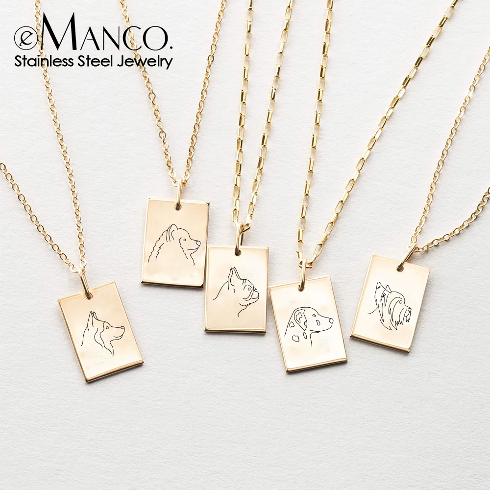 eManco Laser Engraved Weather Logo Sunshine Rainbow Coin Necklace Moon Star Bracelet Stainless Steel Ladies Gift Jewelry