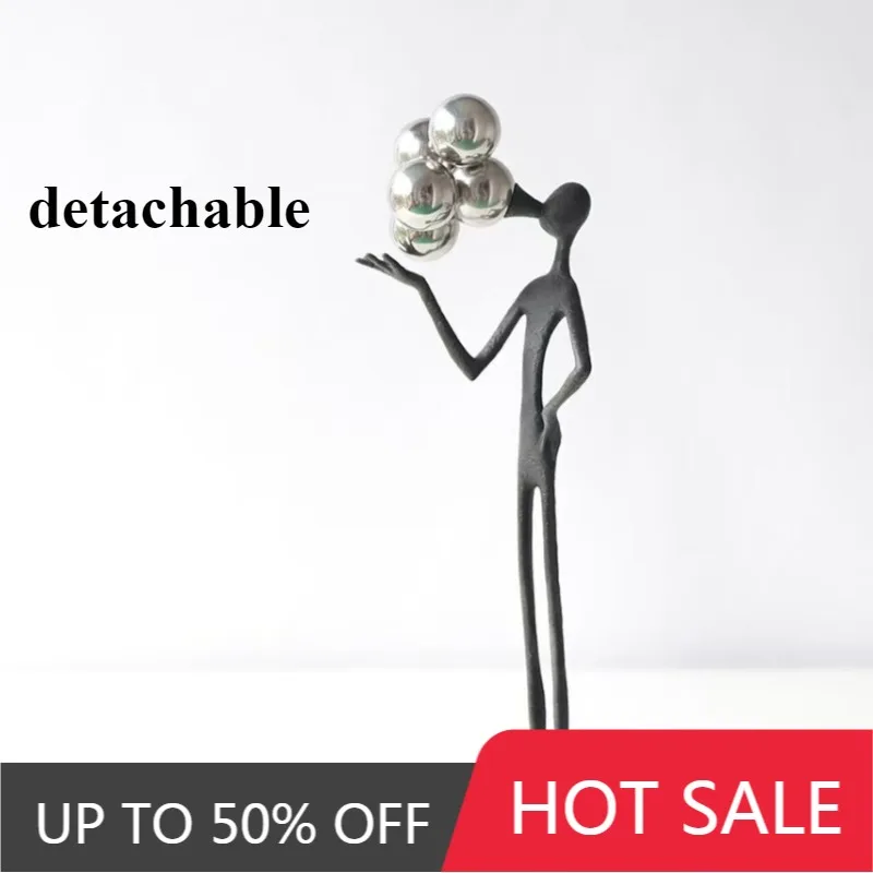 Metal Alloy Figure Abstract Artistic Ornament Modern Minimalist Desktop Household Ornament Living Room Decoration Accessories