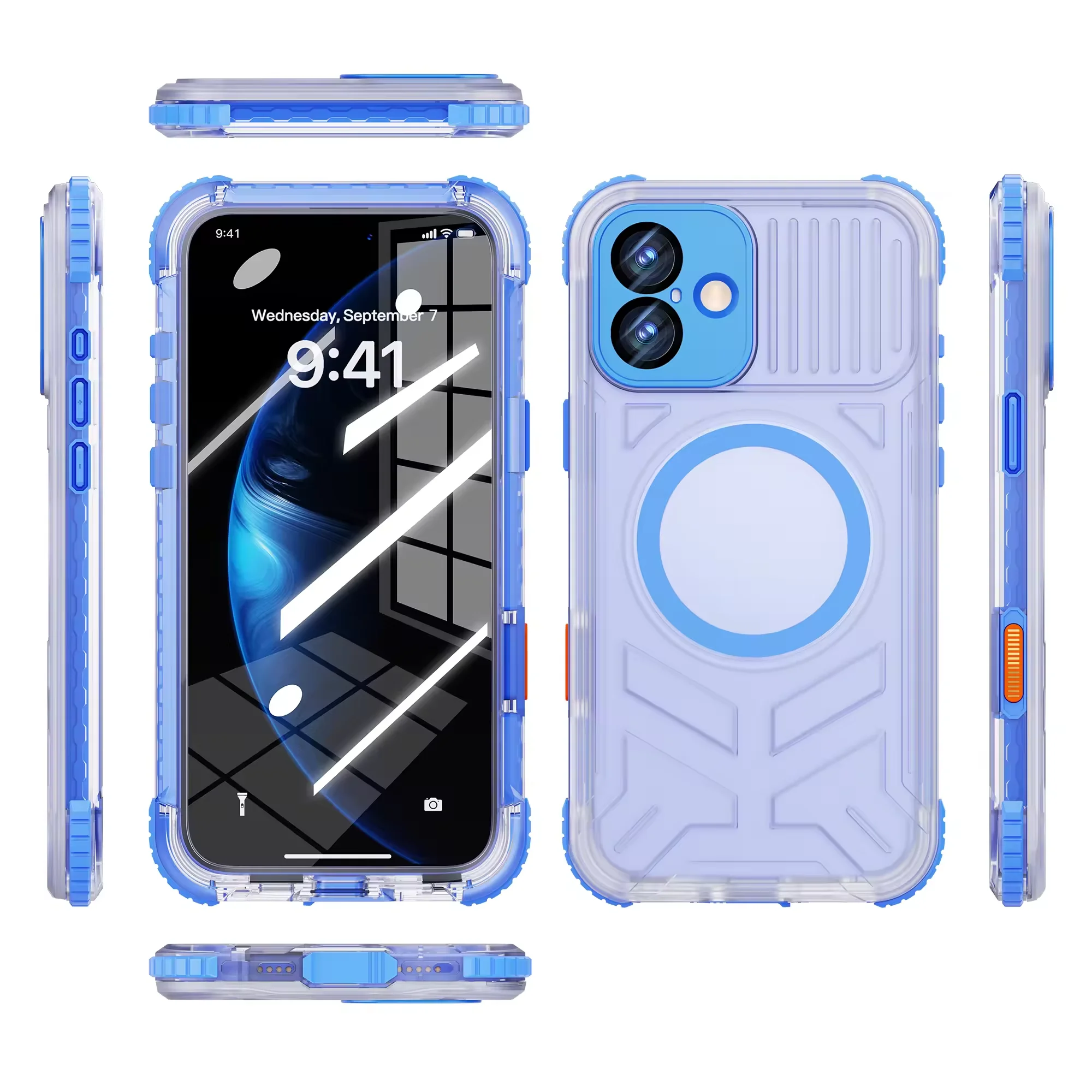 

2024 IP68 Waterproof Case For iPhone 16 15 ProMax 15Plus Wireless Charging MagSafe Support Dustproof Shockproof 360 Full Protect