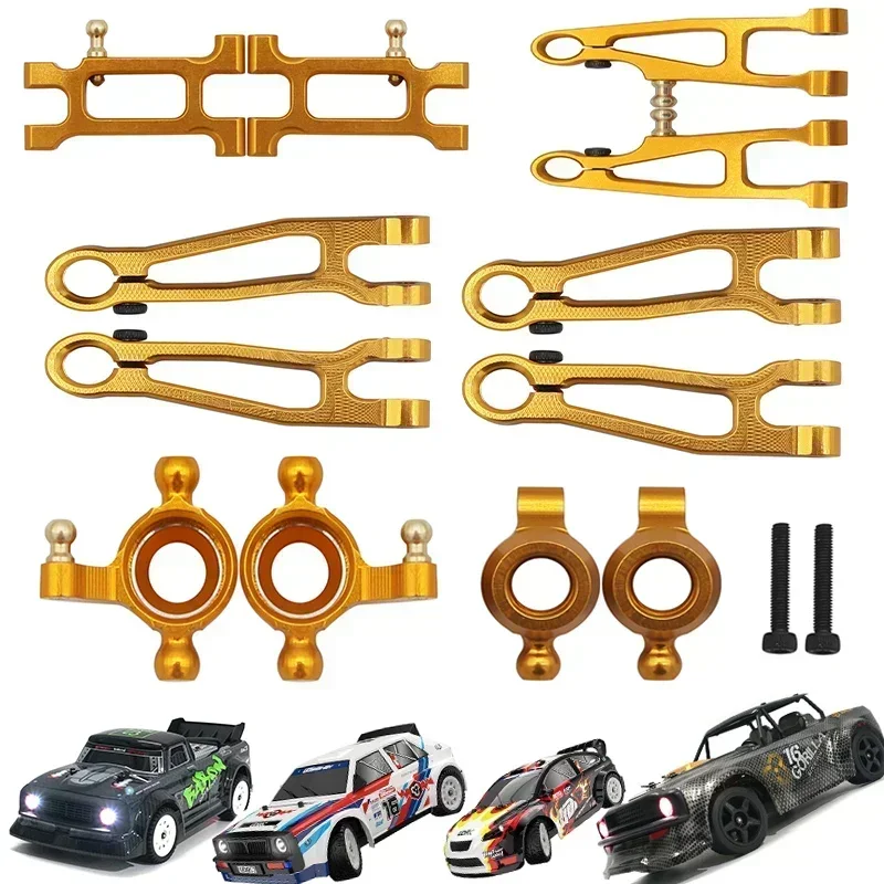 Juego de brazo oscilante superior e inferior de copa de dirección de Metal para SG1603 SG1604 UD1601 UD1602 SG-1603 SG-1604 piezas de repuesto de actualización de coche RC