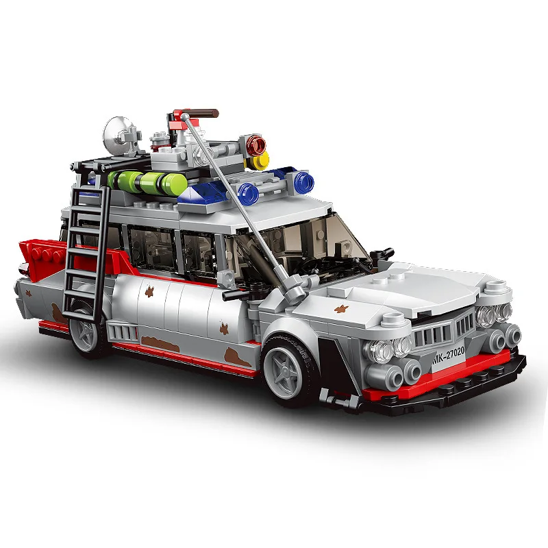 Movies  Anime City Ghostbusters ECTO-1 Vehicle Super Racing Sports Car Building Blocks Sets Model Bricks Kids Toys Holiday Gifts