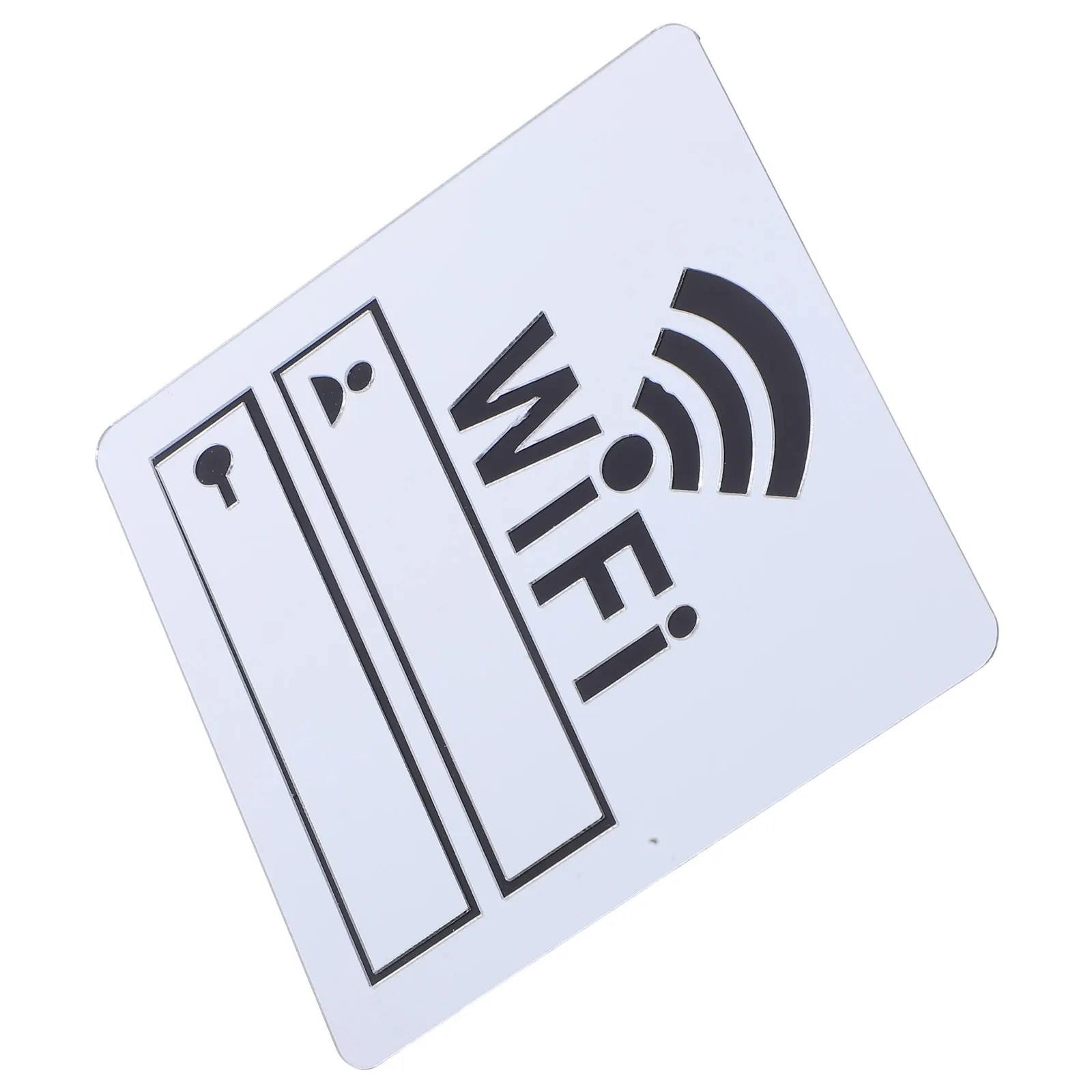 WiFi Password Mirror Wall Sticker Acrylic Sign Stylish Network Coverage Sign for Restaurant Office Beauty Salon Home Decor
