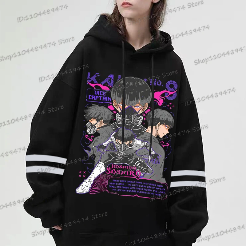 

Unisex Anime Kaiju No 8 Hoodies Soshiro Hoshina Graphic Manga Lover Gift Sweatshirts Loose Long Sleeve Men Women Streetwear