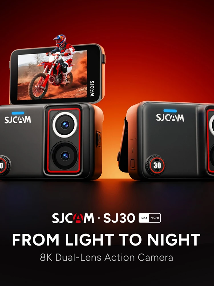 SJCAM SJ30 Komplettset 8K Ultra HD 20FPS Anti-Shake WLAN-Actionkamera Tag- und Nachtlinsen für Drahtloses Mikrofon mit SteadyMotion2.0