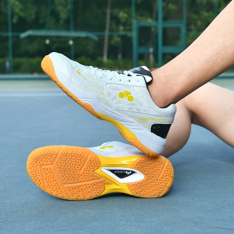 Professional tennis shoes, table tennis and badminton shoes, training, anti slip and shock-absorbing, unisex couple sports shoes