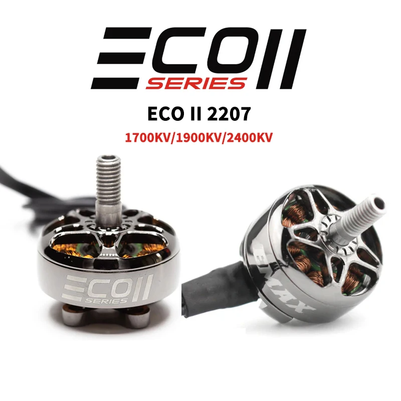 Motor sem escova para Racing Drone Toy, Série ECO II, ECO II 2207, 6S 1700KV 1900KV 4S 2400KV CW, RC FPV Quadcopter