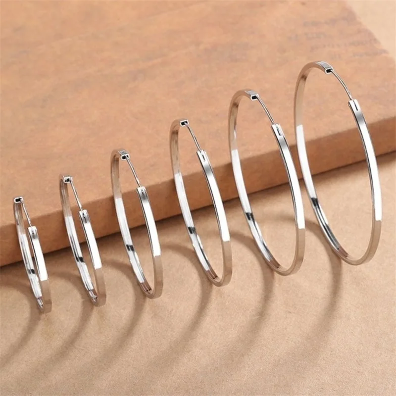 Neue modische Creolen für Damen, luxuriöser Qualitätsschmuck, Großhandel, Trendschmuck, 30–60 mm, ALC009 – Detail 9