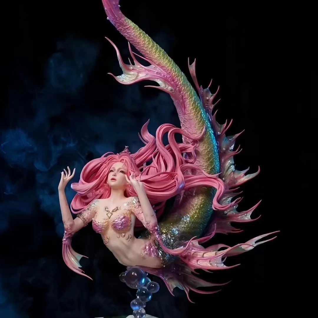 

73cm Mermaid Princess Statue Handmade anime Beautiful Girls Surrounding 3D Models Animation Handmade Tidy Play Decoration Gift