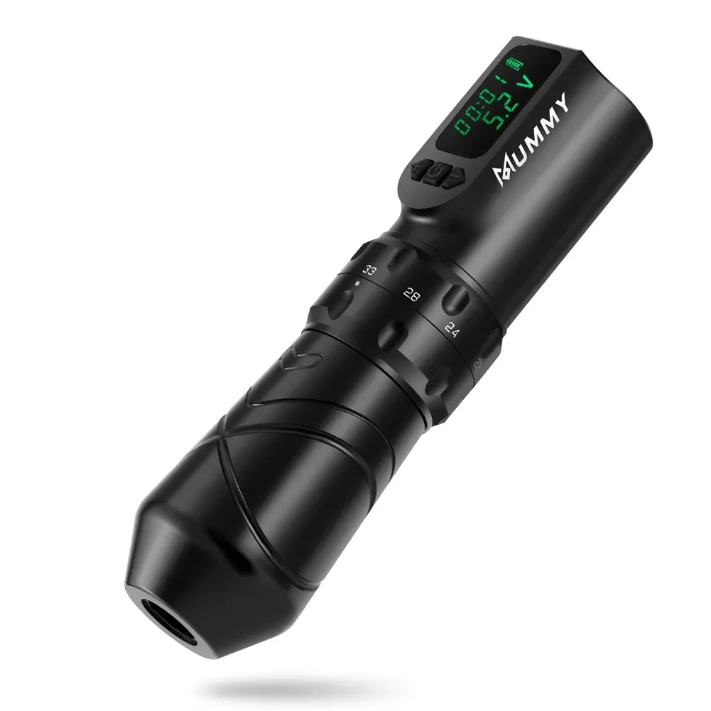 

Mummy Anubis Wireless Tattoo Machine Adjustable Stroke Length 2.2-4.2mm Replaceable Battery Tattoo Pen Powerful Motor Body Art