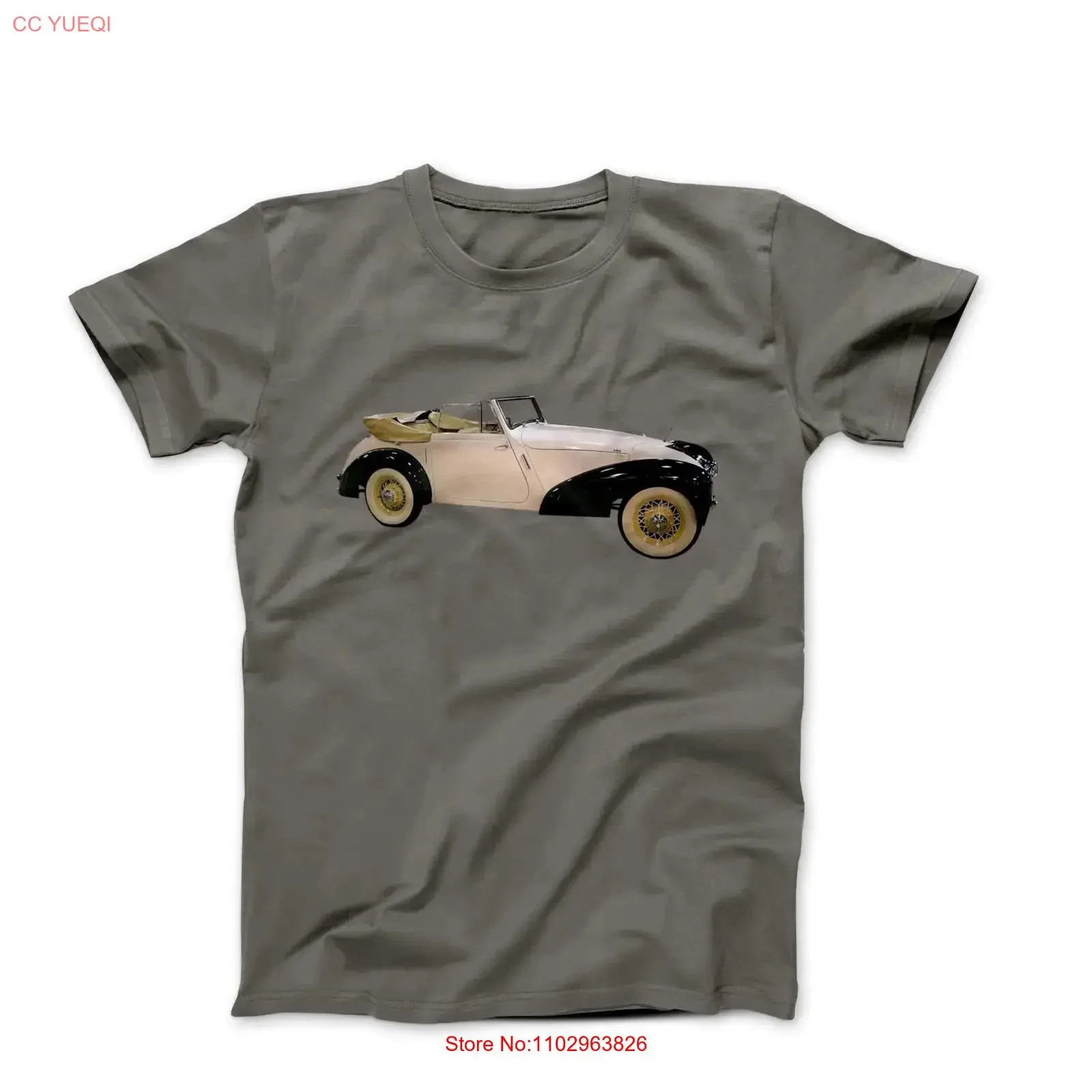 Camiseta vintage con gráfico lavado del Allard M Type Drophead Coupe de 1948, para uso diario, moda masculina, cómoda y ligeramente holgada.