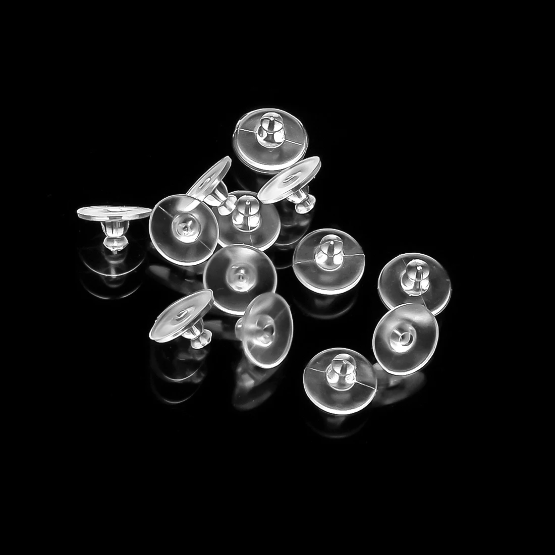 

100pcs Soft Silicone Rubber Earring Back Stoppers For Stud Earrings DIY Jewelry Findings Accessories Bullet Tube Ear Plugs Cap