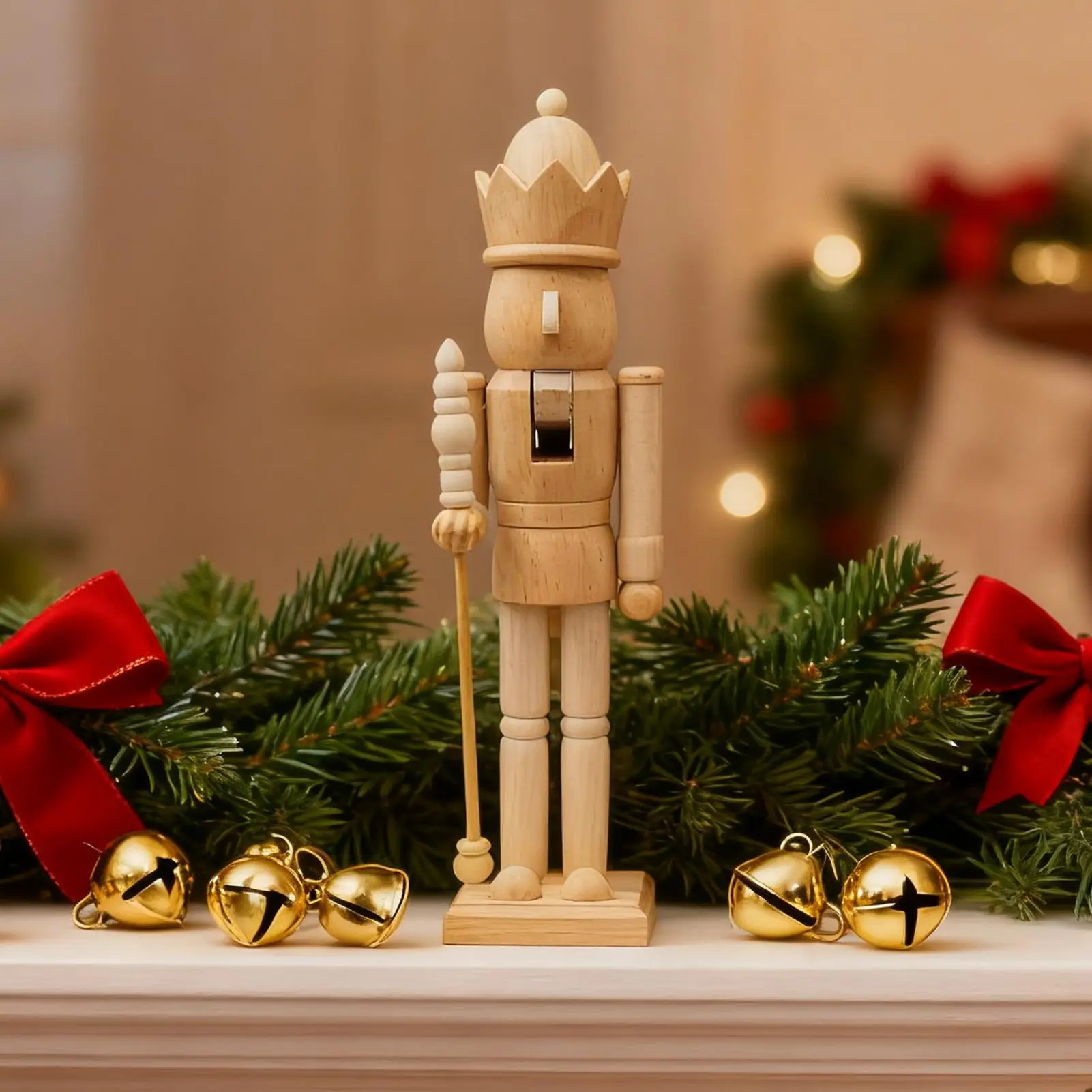 

Щелкунчик Декор 3D Резьба Деревянная Классическая Статуэтка 38 см Рождественская Деревянная Настольная Щелкунчик Для Праздничной Вечеринки Кухонная Полка