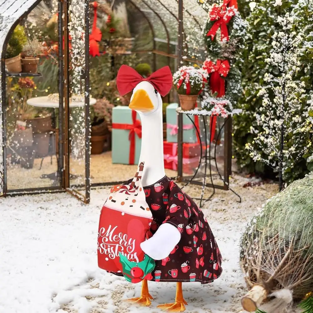 Christmas Lawn Goose Outfit Durable Lawn Goose Outfit Festive Christmas Goose Outfits for 23 Lawn Geese Xmas Tree for Outdoor