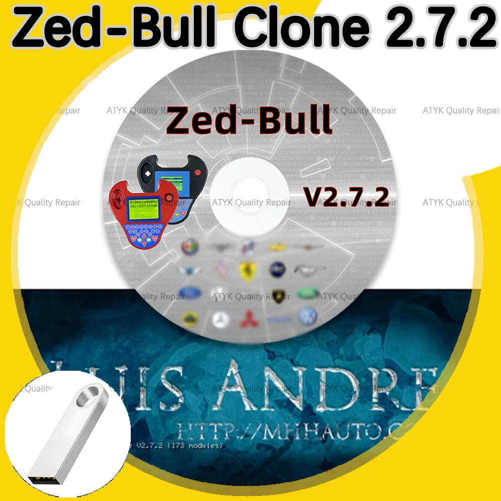 Диагностическое программное обеспечение zedbull V2.7.2, Clone для автомобилей и автомобильных запчастей, интерфейс для ремонта