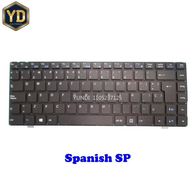 Teclado para Portátil YD para Lanix Neuron A V9 Neuron A S16P Neuron A X16P 641100187048 Español SP Reino Unido UK Brasil BR Negro N