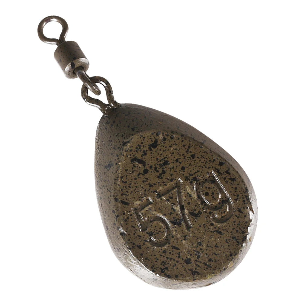 صب النار وزن الصيد مع قطب الكمثرى شقة الرصاص ، الغطاسة قطرة الماء لسمك الشبوط ، مقطع آمن ، 57g #5