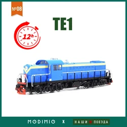 Modelo de tren de aleación diésel de primera generación soviética, locomotora TE1, JLKN008, 1/87, regalo de juguete