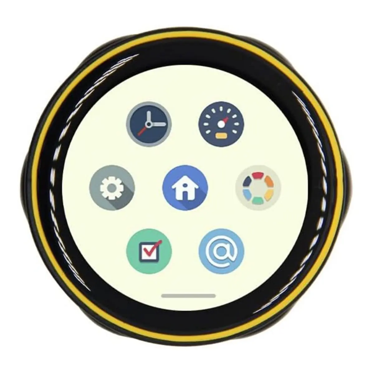 HOUSEHOLD*GOOD T-Encoder-Pro Rotary Encoder Wireless Module Development Board with 1.2 Inch AMOLED Touch Display (Yellow Border)