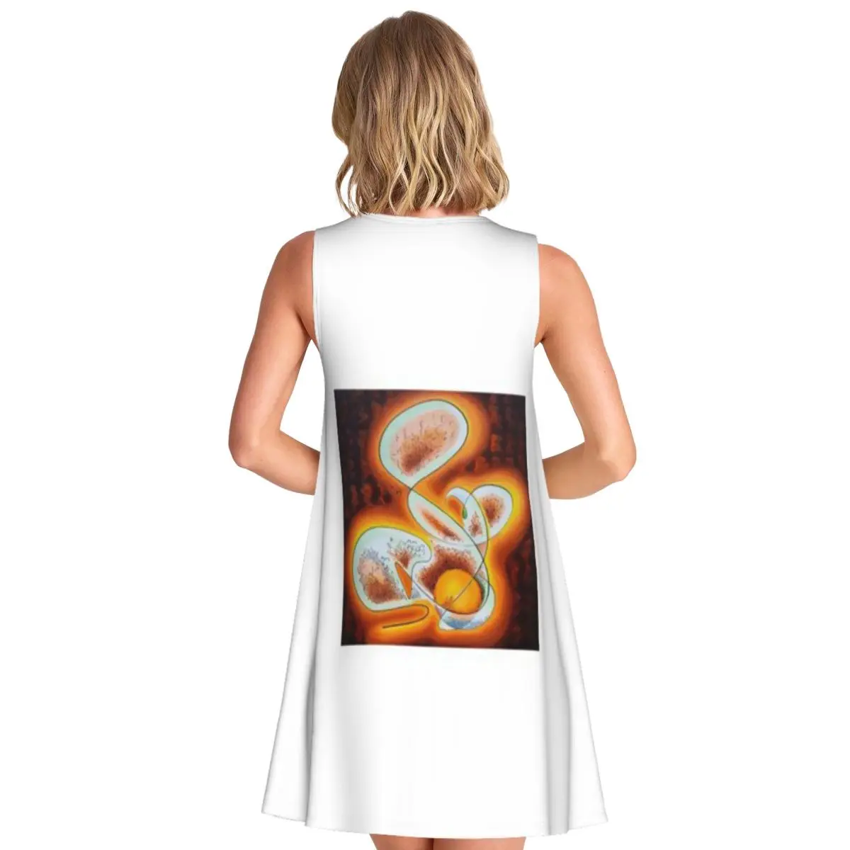 Emma S Transit Women's Sleeveless Summer Outing French Dress Softaesthetic V Neck Dress