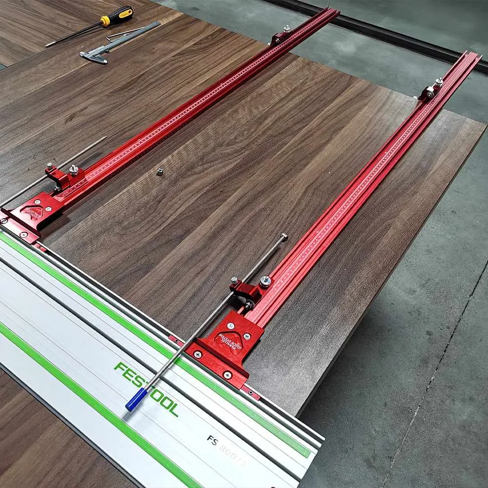 mm/inch Type Aluminum Alloy Parallel Guide System for Repeatable Cuts for Track Saw Rail Fit for Festool Woodworking Tool