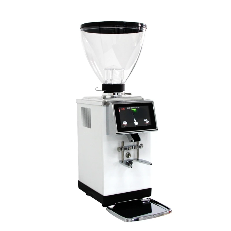 

White Portuguese Language Commercial Automatic Espresso Grinder Coffee Milling Machine